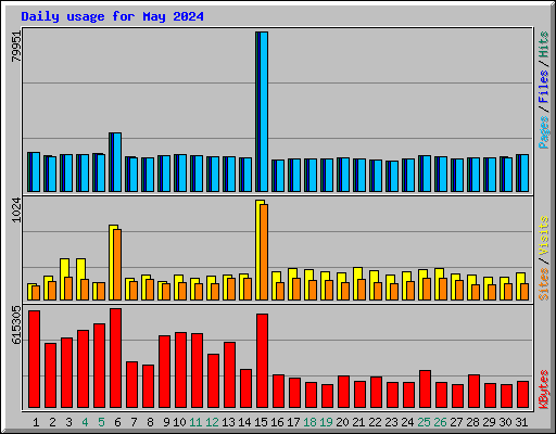 Daily usage for May 2024