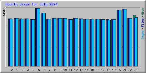 Hourly usage for July 2024